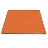 400 conteo de Hilos sábana encimera algodón 175x270 naranja quemada para Cama 105cm, 100% Larga algodón Tejido Saten naranja quemada sábana...