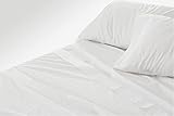 Burrito Blanco Sábanas de Hostelería | Juego de Sábana Cama 80 | Cama Individual | Ropa de Cama Algodón/Poliéster | Fácil Planchado | Juego...