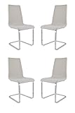 Tommychairs - Set 4 sillas London Estilo Cantilever con Patas de Acero Cromado de Alta Resistencia y Asiento en Madera Multicapa, tapizado en...