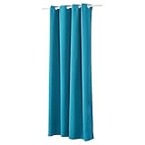 WOLTU Cortinas para Cortinas Opacas con Ojales Pesadas Cortinas Oscuras 135x225 cm, 1 Pieza Turquesa