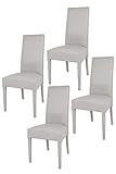 t m c s Tommychairs - Set 4 sillas Luisa para Cocina, Comedor, Bar y Restaurante, solida Estructura en Madera de Haya y Asiento tapizado en...