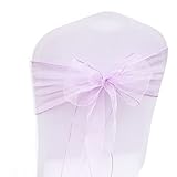 100 piezas de tela de organza transparente para sillas, lazos para sillas de organza, suministros para banquetes de boda, decoración de Navidad,...