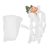 Silla Trasera con Flores, Decoración Elegante para Bodas, Exquisita Silla con Flores, Estructura Delicada, Detalles Finos para Fiestas (Naranja)