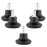 kwmobile Patas fijas para silla de oficina - Set 5x tacos sin ruedas para sillas de escritorio gaming - Con base de fieltro - Perno Ø 11 MM -...