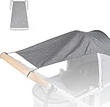 Parasol Carrito Bebe, Funda para Cochecito de Bebé, Protector Solar para Cochecitos con Protección UV 50+ y Función de Persiana Enrollable,...