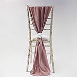 Estopilla Silla Cortinas Rústico Cubierta para Silla 55CM X 2M 5 Colores Decoración Boda - Malva, 55cm x 2m