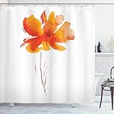 ABAKUHAUS Flor de la Acuarela Cortina de Baño, romántica de la Amapola, Material Resistente al Agua Durable Estampa Digital, 175 x 220 cm,...