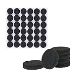 VABNEER 108 Piezas Almohadillas de Fieltro Redondas para Muebles, 15mm Negro Fieltro Adhesivo con 5mm de Espesor, Protectores para Patas de Mesa