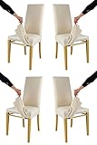 Tommychairs - Set 4 sillas tapizadas con Funda removible Jazz para Cocina, Comedor y Restaurante, Robusta Estructura en Madera de Haya Roble,...