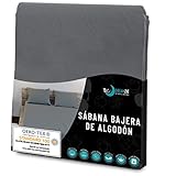 Sábanas Ajustables de algodón Gris Antracita - para colchón 80 x 190 x 22 cm - Certificado Libre de Productos químicos (Oeko Tex), Sábanas...