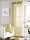 GC GAVENO CAVAILIA Cortinas de Gasa para Sala de Estar, Cortinas Transparentes con Ojales en la Parte Superior, Color Verde Musgo, 55 x 86...