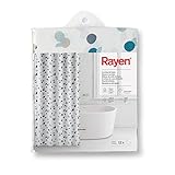 Rayen | Cortinas de Baño | Cortina para Ducha o Bañera | Impermeable | Poliéster | Secado Rápido | Opaco | Argollas PVC | Incluye 12 Ganchos...