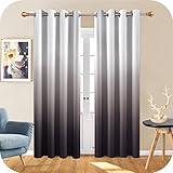 MRTREES Cortina Salon Opaca Gradiente Vertical 2 Piezas 140×245cm Cortinas Dormitorio Moderno Aislantes Frío Calor Luz Cortinas Cortas para...