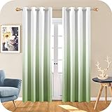 MRTREES Cortina Salon Opaca Gradiente Vertical 2 Piezas 140×245cm Cortinas Dormitorio Moderno Aislantes Frío Calor Luz Cortinas Cortas para...