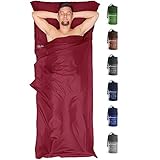 Fit-Flip Sábana Saco de Dormir Ultraligero, Forro de Saco de Dormir de Microfibra con Compartimiento de Almohada añadido, Saco sábana Tambien...