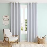 Dalina Textil- Cortina Salón Dormitorio Liso Color Gris Plata - Cortina con Ojales Poliéster Color Sólido para Salón Dormitorio 2 Unidades...