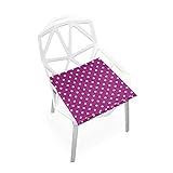 LORONA Cojín de espuma viscoelástica con lunares, color morado y blanco, para sentarse en casa, oficina, cocina, silla de ruedas, comedor,...