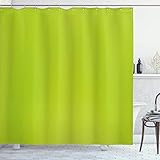 ABAKUHAUS Verde Lima Cortina de Baño, Borrosa Colores en Colores Pastel, Material Resistente al Agua Durable Estampa Digital, 175 x 200 cm,...