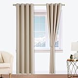 Viste tu hogar, Cortinas Opacas, 2 Piezas, con Ojales de Acero Inoxidable, Cortinas de Salón, Versátil, Polyester Aterciopelada, Ideal para...