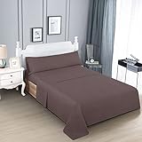 Dalina Textil Juego de Sábanas para Cama 3 Piezas - 1 Sábanas Bajera Ajustable Cama 105cm con Encimera 175x260cm y 1 Funda de Almohada Larga (...