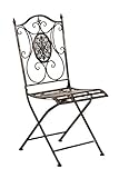 CLP Silla De Jardín Plegable Sibell I Silla Plegable En Hierro I Silla de Exterior En Estilo Rústico I Silla De Terraza Ligera con 5 kg I...