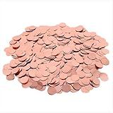 Piezas Confeti Oro Rosa, 2.5 cm Redondos Piezas Oro Rosa, Relleno de Globo Transparente de, Decoración de Mesas y Sillas Confeti de Oro Rosa,...