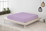 Sábana Bajera Ajustable Violeta 100% algodón Cama de 150 cm (150x190 cm)