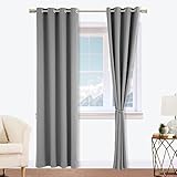 Viste tu hogar, Cortinas Opacas, 2 Piezas, con Ojales de Acero Inoxidable, Cortinas de Salón, Versátil, Polyester Aterciopelada, Ideal para...