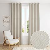 Dalina Textil - Cortina Salón Dormitorio Semiopaca Color Taupe - Cortina con Ojales Estamapdo Lineales para Salón Dormitorio 2 Unidades...