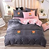 Treer Juego de Ropa de Cama con Funda de Edredón, Funda de Almohada y Sábana Nórdico Estilo Estampado 4 Piezas Juego de Ropa de Cama para...