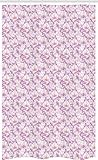 ABAKUHAUS Magnolia Cortina para baño, Flor en Colores Pastel Blooms, Tela con Estampa Digital Apta Lavadora Incluye Ganchos, 120 x 180 cm, Malva...