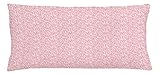 ABAKUHAUS Floral Funda para Almohada, Rosas con Motivos románticos, Colores Perdurables Tela Lavable, 90 x 40 cm, Pálida Rosa Oscuro Coral