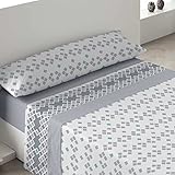 Juego de sabanas Invierno Tejido CORALINA Palas Gris Cama de 150 x 190/200 - Color Gris