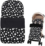 Saco de Silla de Paseo Universal para Cochecito bebe, Invierno Térmico Sacos de Silla de Bebe con Forro Polar Térmico Deluxe (Negro)