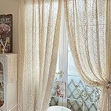 Cortinas Cortina De Macrame De Algodón De Ganchillo Con Borlas, Cortinas De Punto De Tejer Chic Boho, Cortinas Beige De La Casa De Campo...